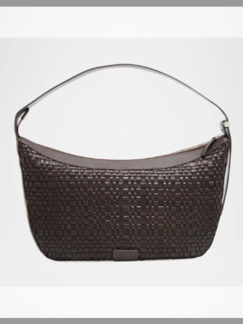 STAUD NWT Demy Large Woven Leather Hobo Bag (ORIG. $695) ESPRESSO